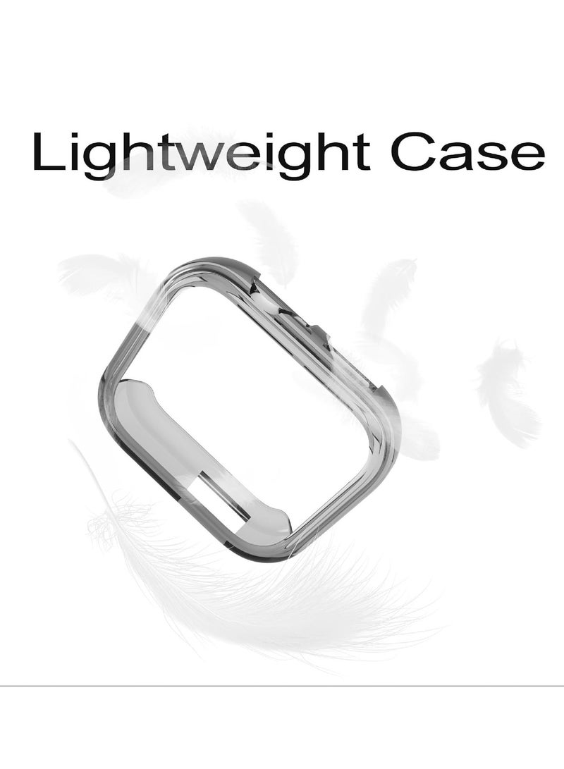 2Pcs Case Compatible with Huawei Watch Fit 3, Soft TPU, Shock Resistant, Slim Guard Bumper Full Coverage PC Protective Cover, Smartwatch Accessories, Black+Transparent - Image 5